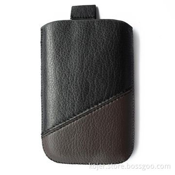 Leather Case for Apple's iPhone 4 with Retractable Pull-tab, Fine Workmanship in Over-locking